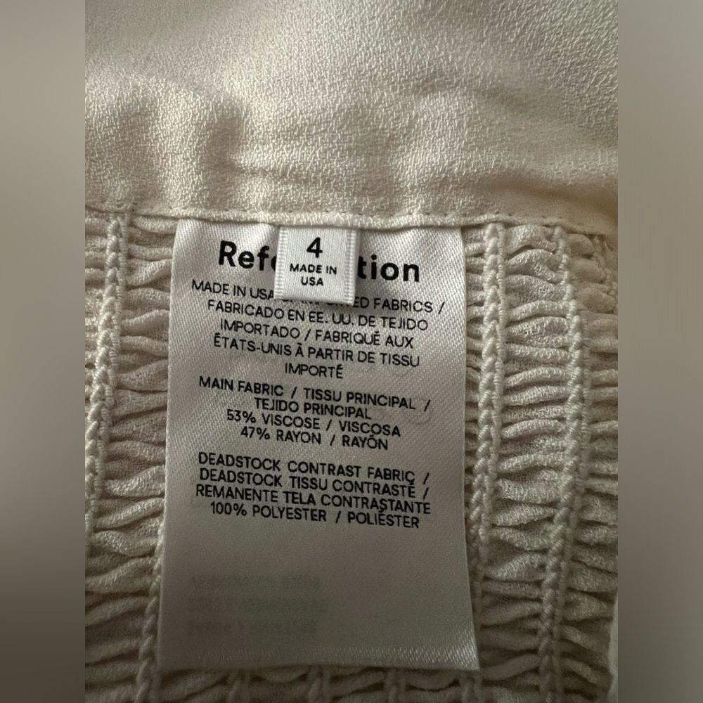 💖 New Reformation Zoey top Size 4 - Picture 5 of 5